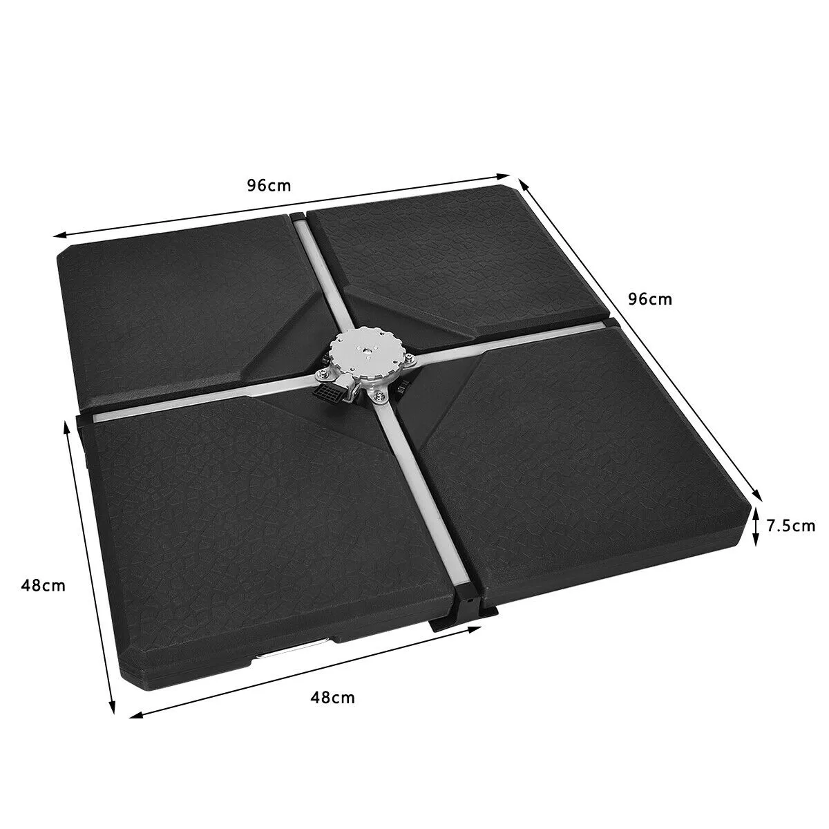 4Pcs Parasol Base Stand with 4 Fill Spouts and Funnel