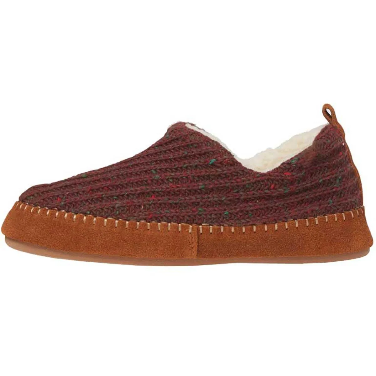 Acorn Women’s Moc Slippers - Sustainable Camden Garnet Wool, Large | A19019GARWL