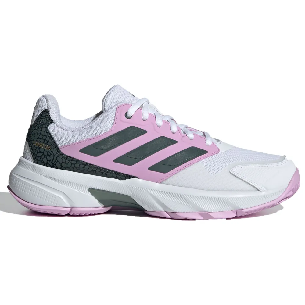 Adidas CourtJam Control 3 All Surface Tennis Shoes (Ladies) - Bronze Strata/Legend Ink/Bliss Lilac