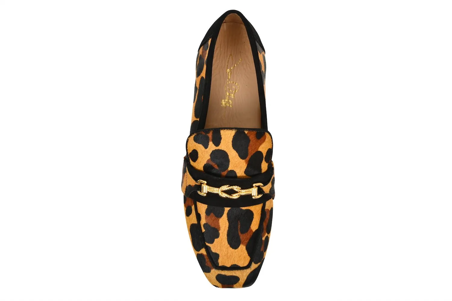 Adonis Leopard Hair Calf/Black Suede Loafer