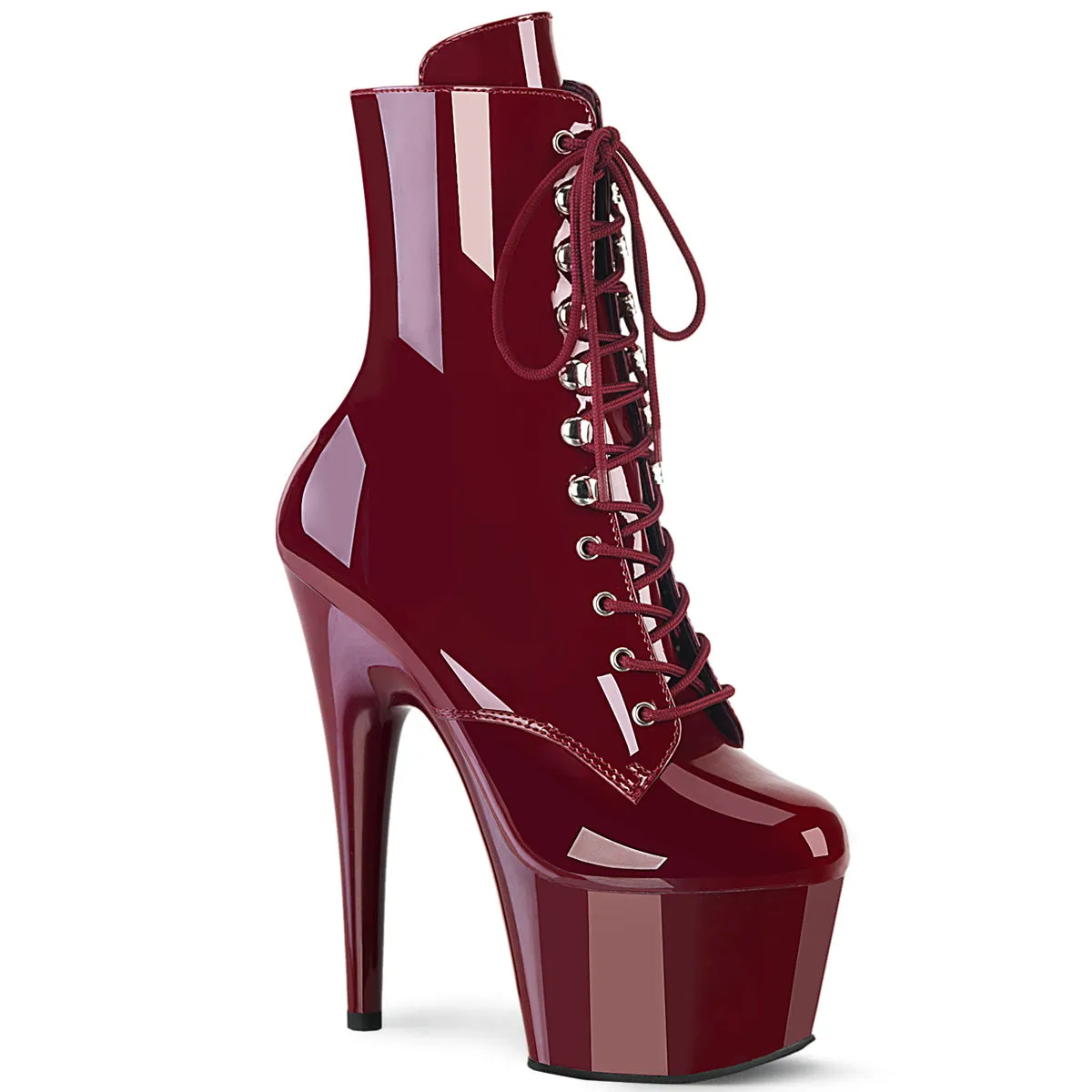 Adore-1020 Burgundy Pat/Burgundy, 7" Heels