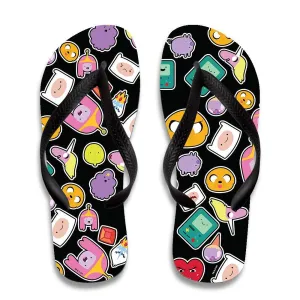 Adventure Time Cast Collage Flip Flops