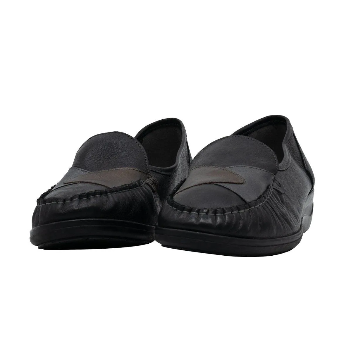 Airsoft Classic Slipon Moccasins Fabric Black Colour For Women