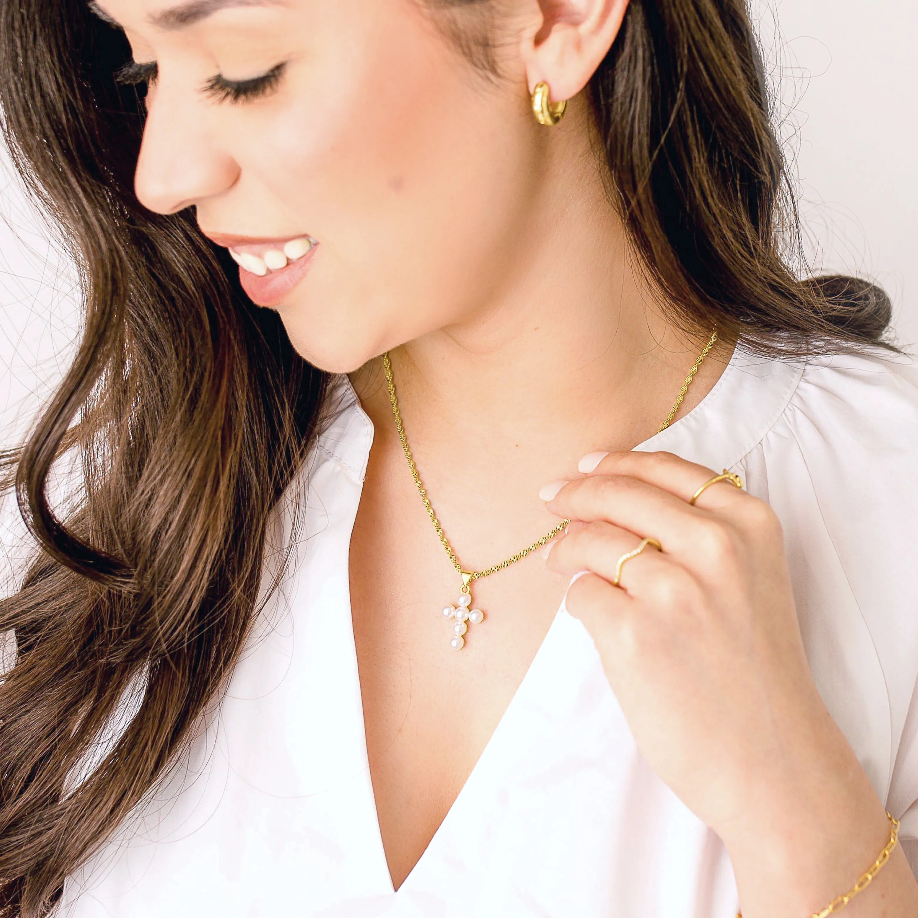 Always with Us Necklace in Gold & Silver