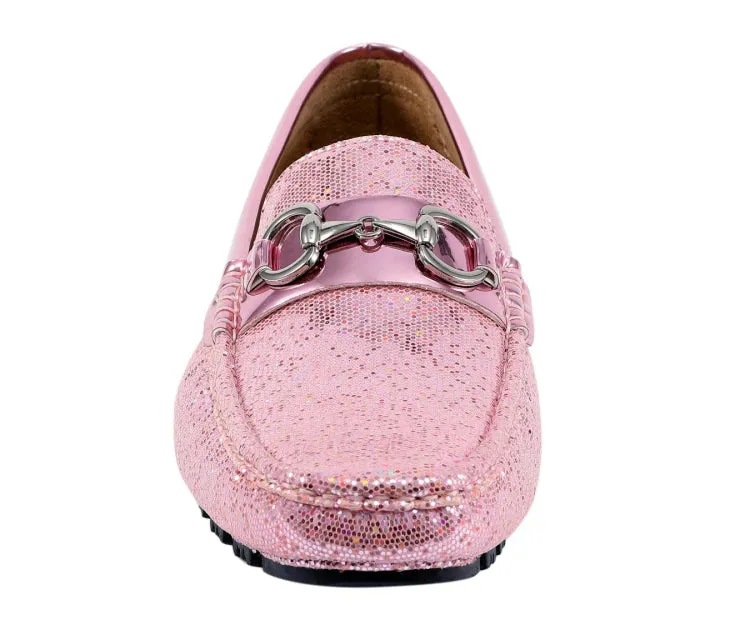 Amali Samson Sequin Loafers Men’s Man Made Light Pink