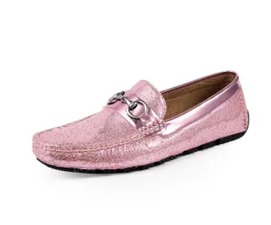 Amali Samson Sequin Loafers Men’s Man Made Light Pink