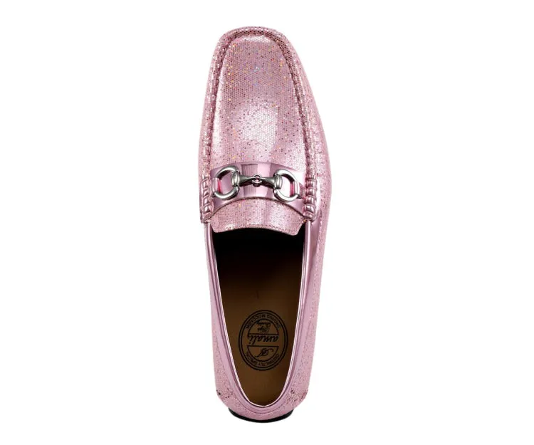 Amali Samson Sequin Loafers Men’s Man Made Light Pink