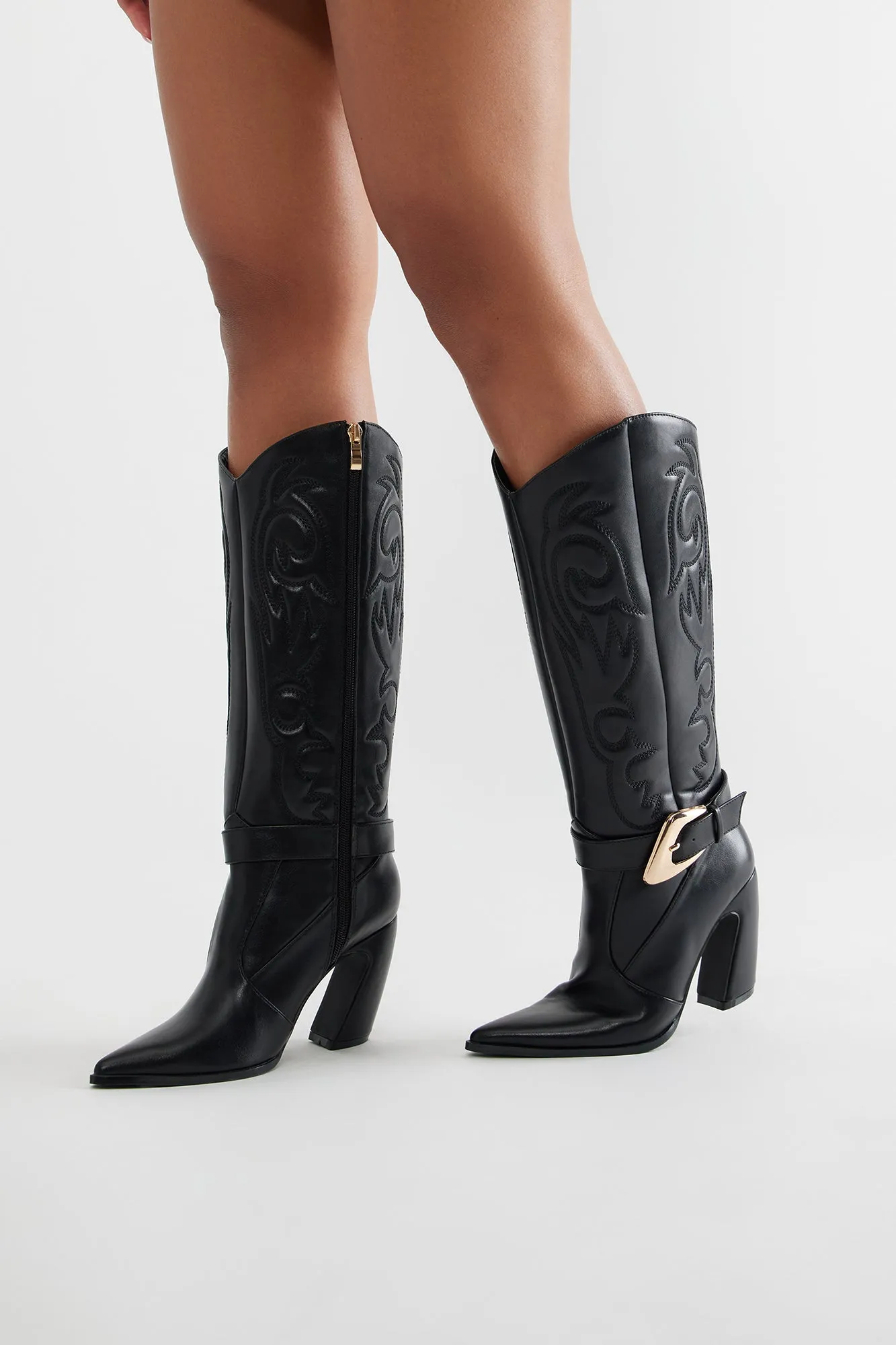 Andy Cowboy Boots - Black