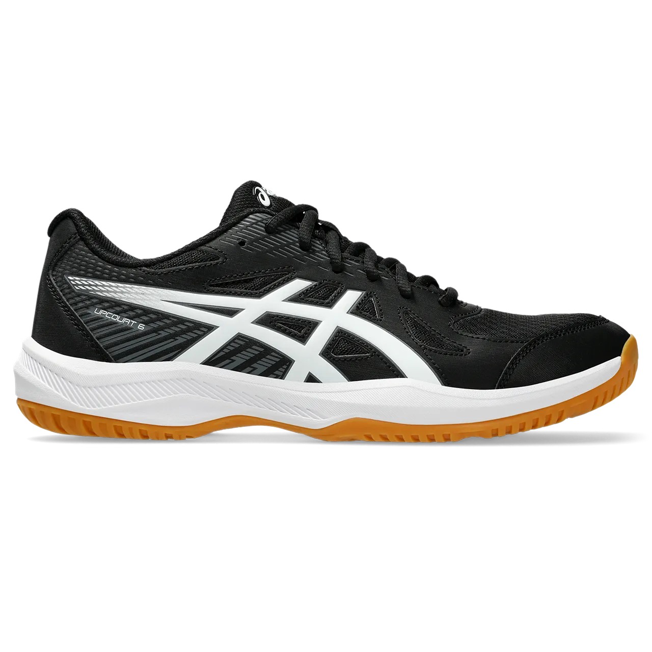 Asics Men's Upcourt 6 Indoor Court Shoes Black White SS25