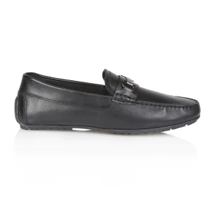 Austin Leather Driving Loafer - Black