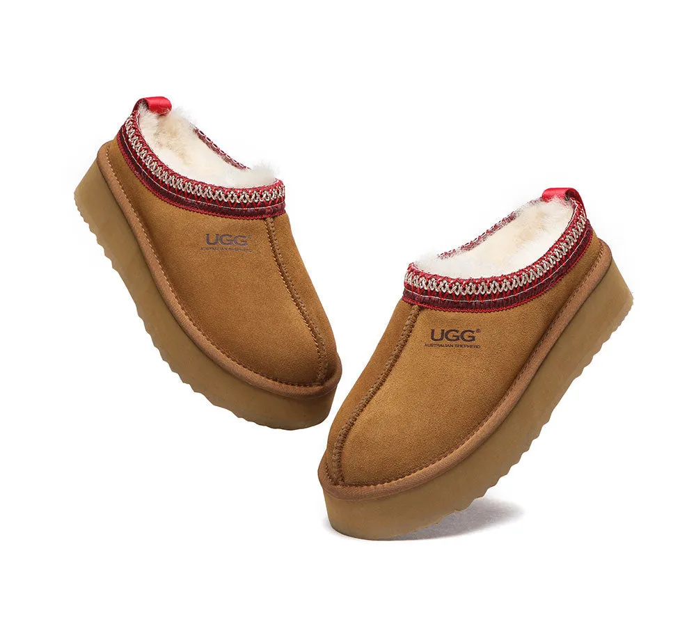 AUSTRALIAN SHEPHERD® UGG Slippers Sheepskin Wool Ankle Platform Tazzy Ventus