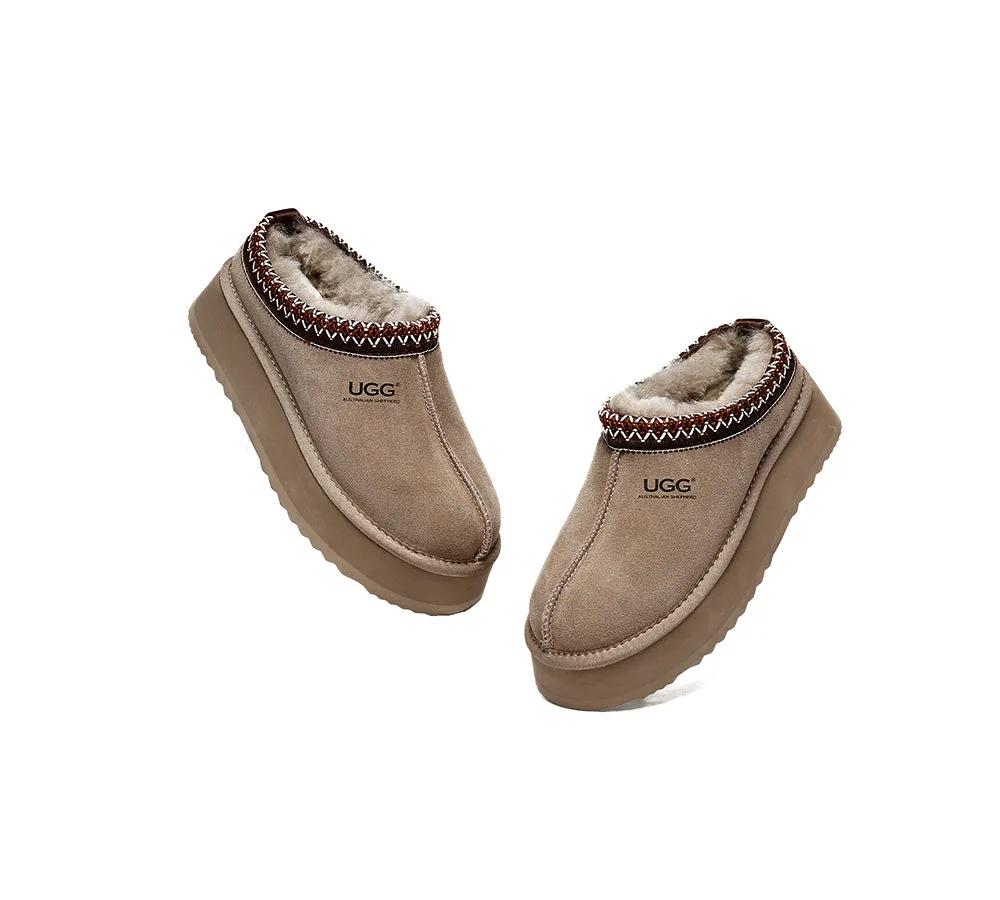 AUSTRALIAN SHEPHERD® UGG Slippers Sheepskin Wool Ankle Platform Tazzy Ventus