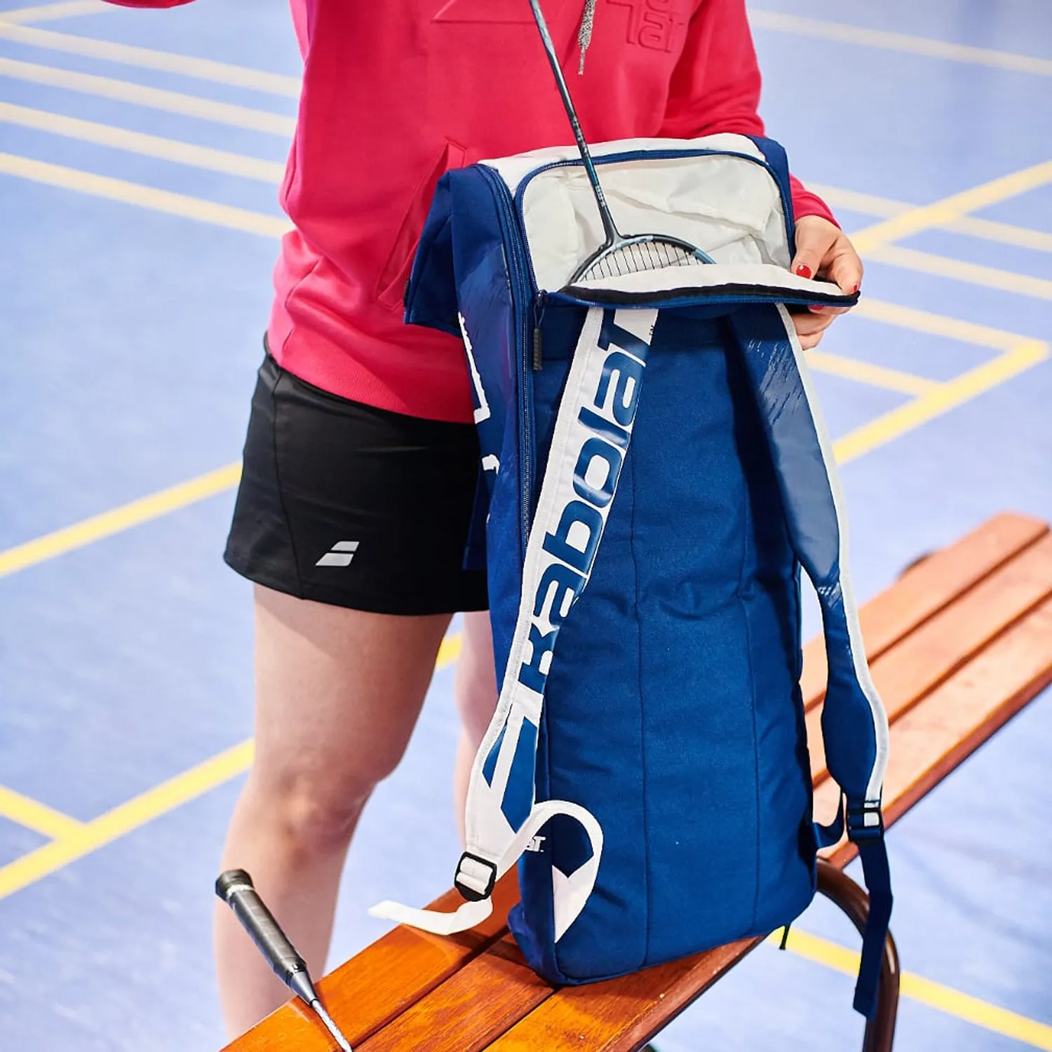 Babolat Backrack 2 Badminton Bag , Blue/White