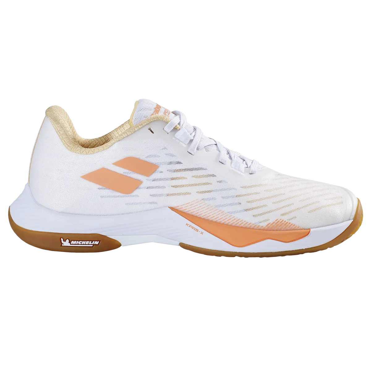 Babolat Women's Shadow Tour 5 Indoor Shoes White Yellow