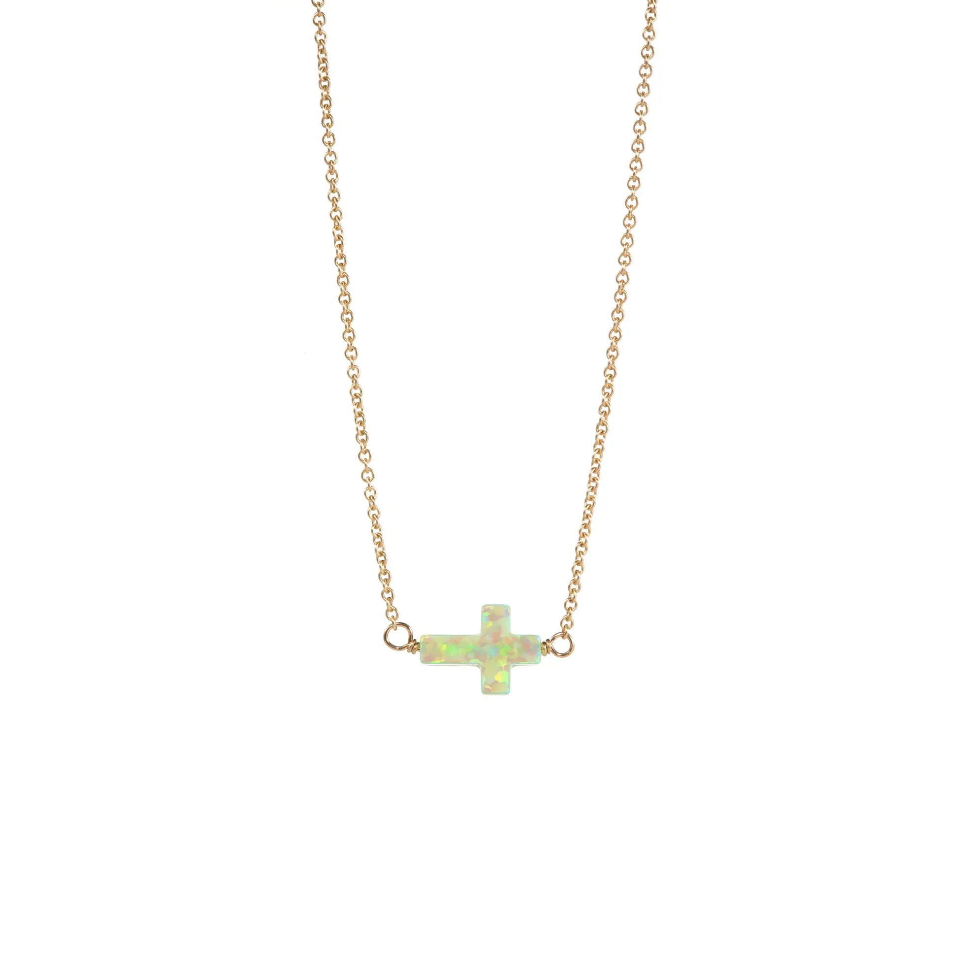 bara boheme | Small "CROSS" Opal Choker