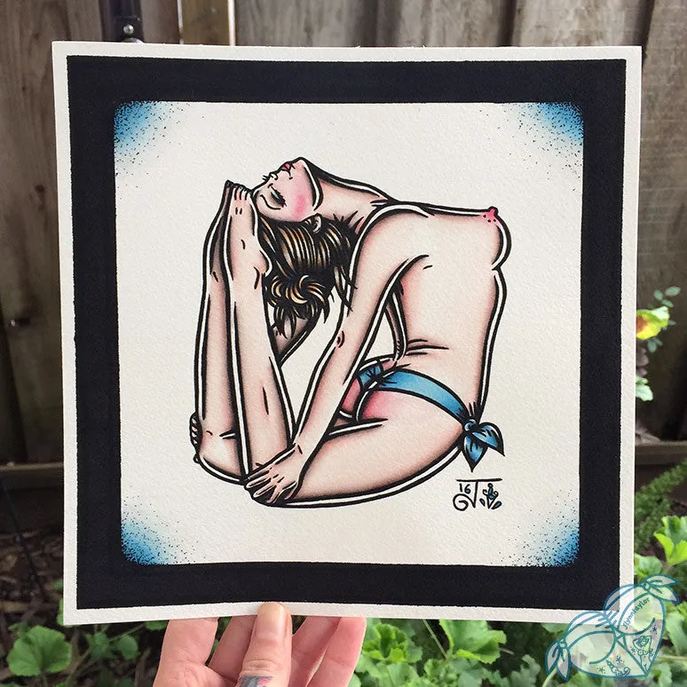 Bent Back Yoga Original Painting