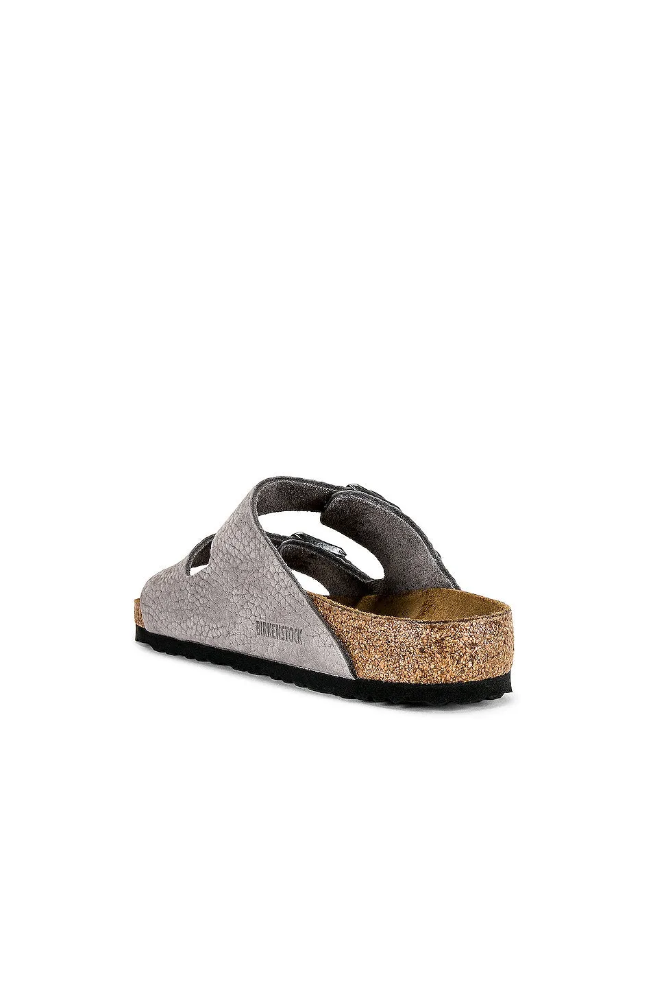 Birkenstock Arizona Slides in Desert Buck & Whale Gray