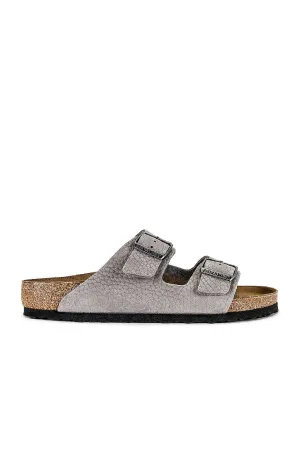 Birkenstock Arizona Slides in Desert Buck & Whale Gray