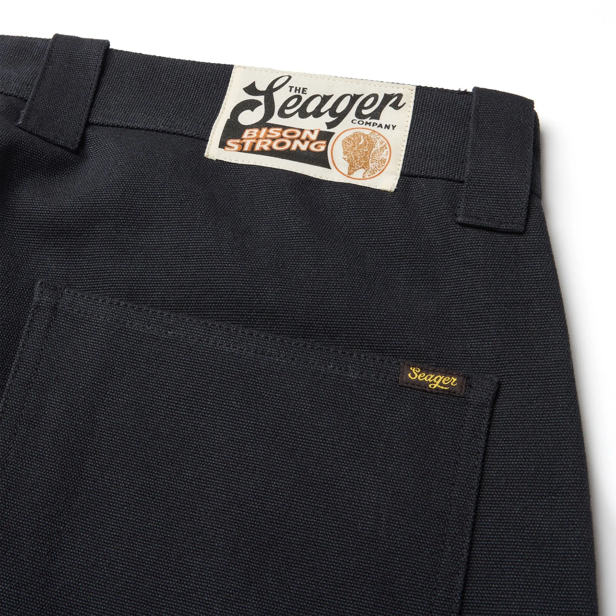 Bison Double Knee Canvas Pant | Black | Seager Co.