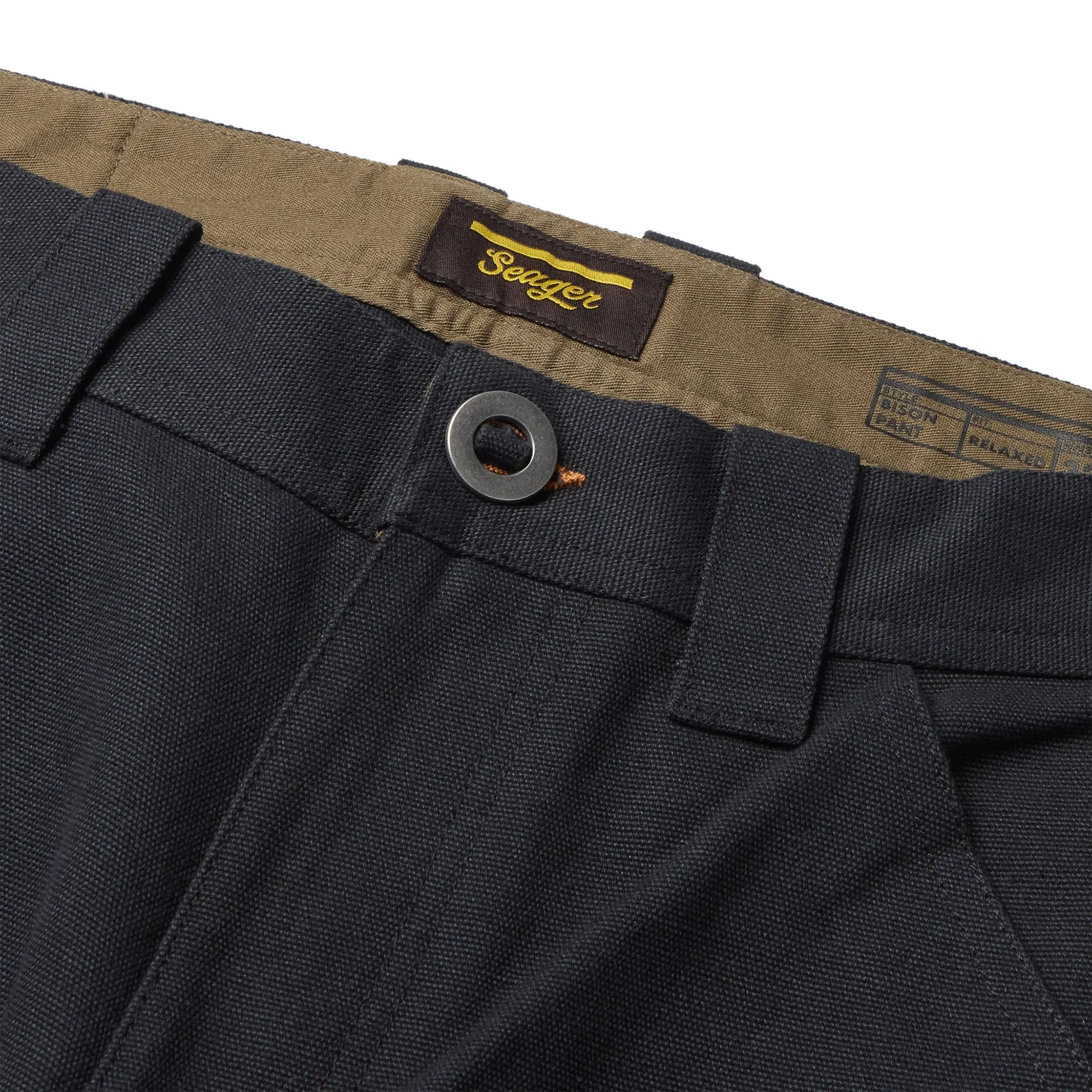 Bison Double Knee Canvas Pant | Black | Seager Co.