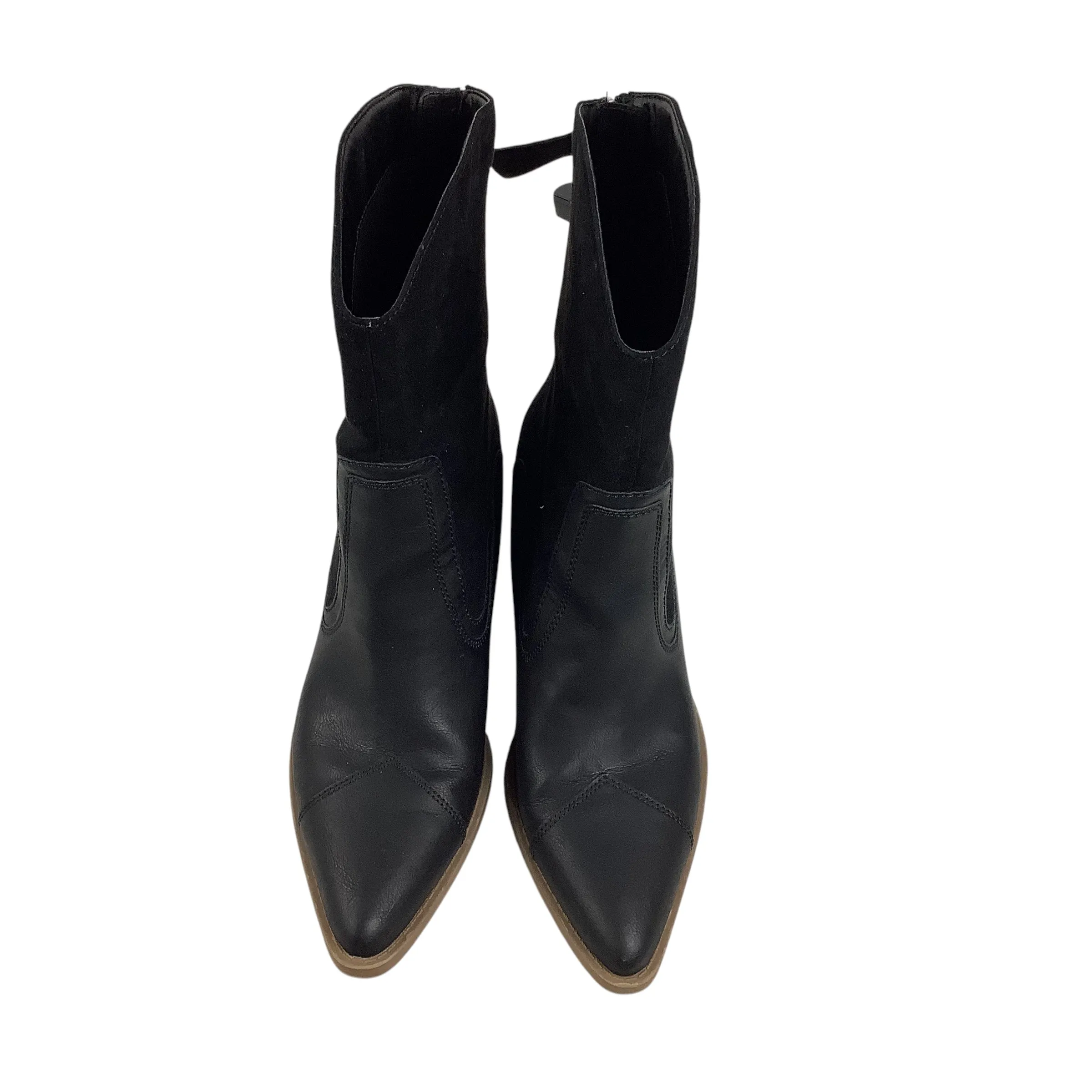 Boots Ankle Heels By Wonderly In Black, Size: 8