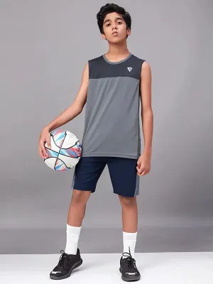 Boys Colorblock Slim Fit Crew Neck T-shirt with TECHNO GUARD