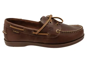 Bradok Mens Comfortable Leather Boat Shoes Made In Brazil