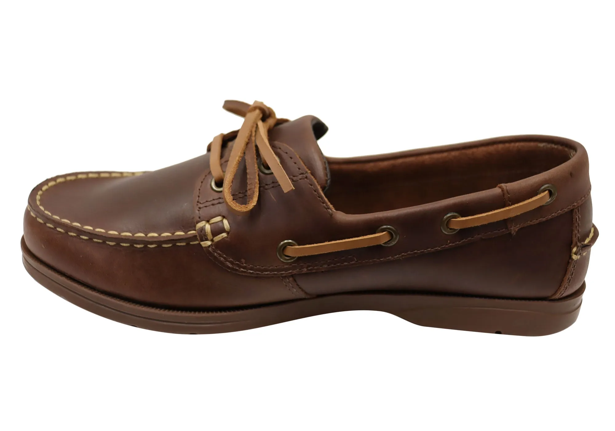 Bradok Mens Comfortable Leather Boat Shoes Made In Brazil