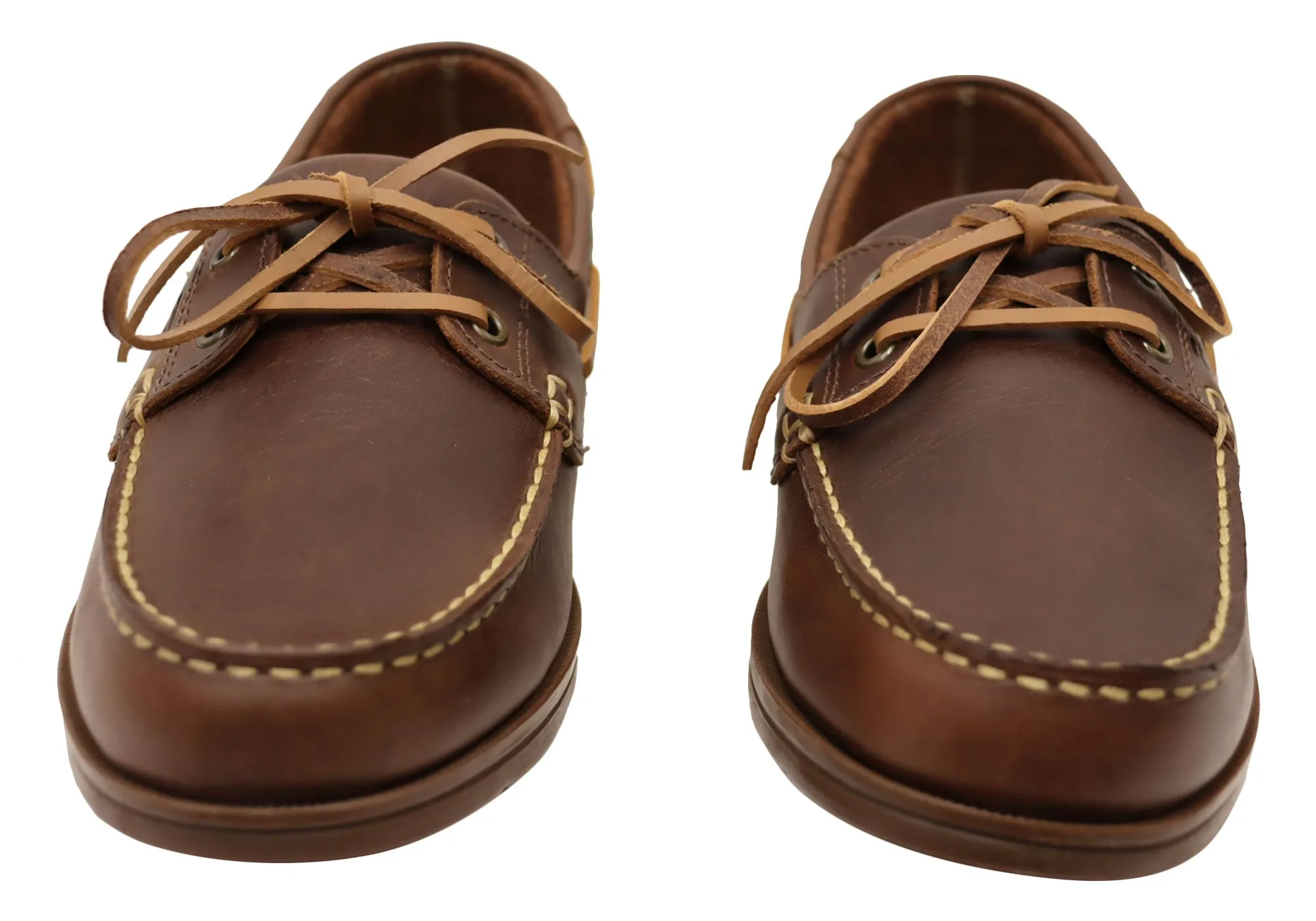 Bradok Mens Comfortable Leather Boat Shoes Made In Brazil