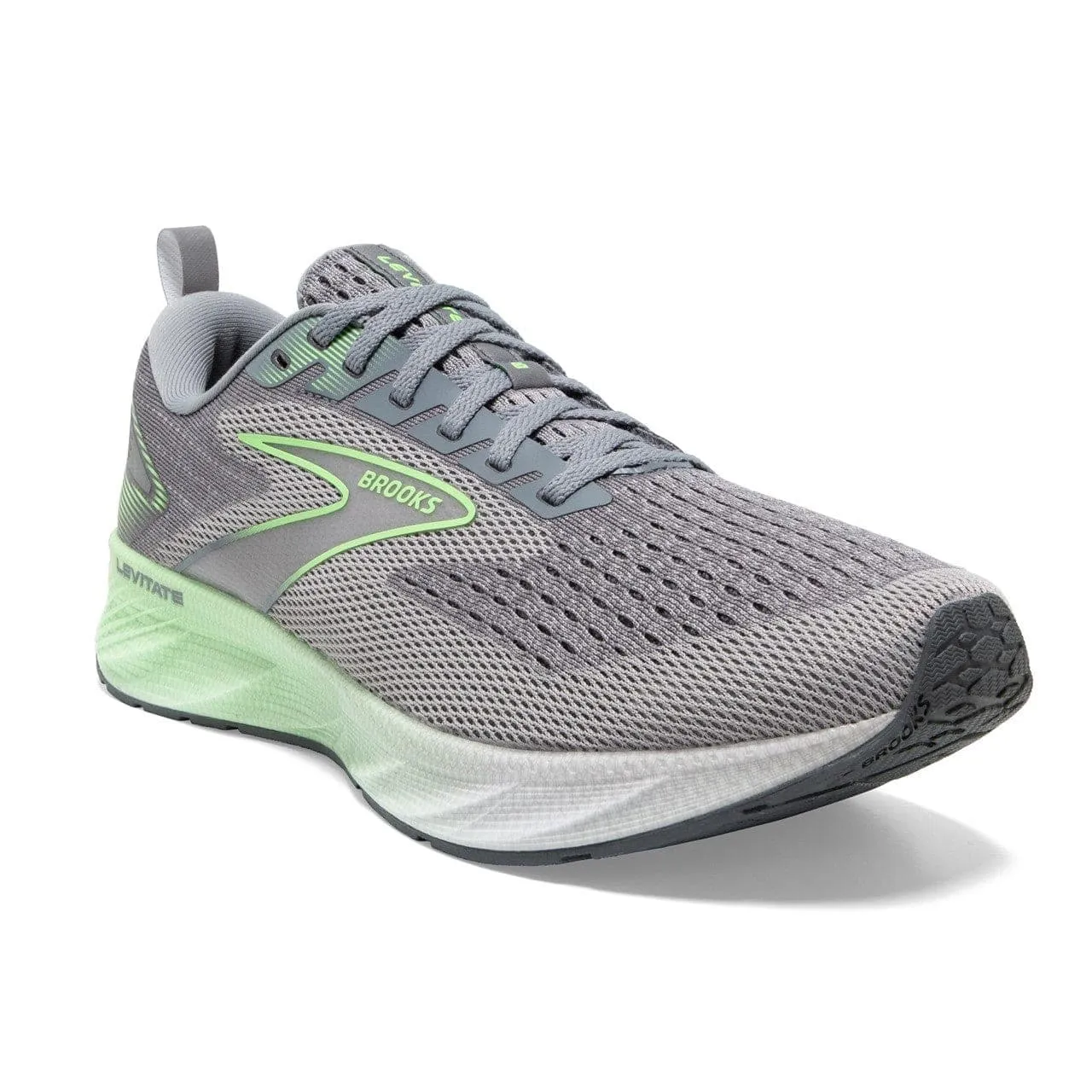 Brooks Levitate 6 (Men's) - Primer Grey/Neon Green