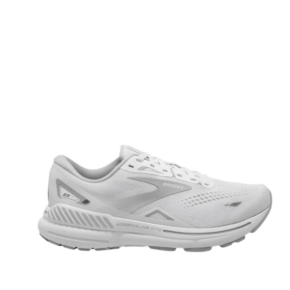 Brooks Women's Adrenaline GTS 23 Running Shoes in White/Oyster/Silver