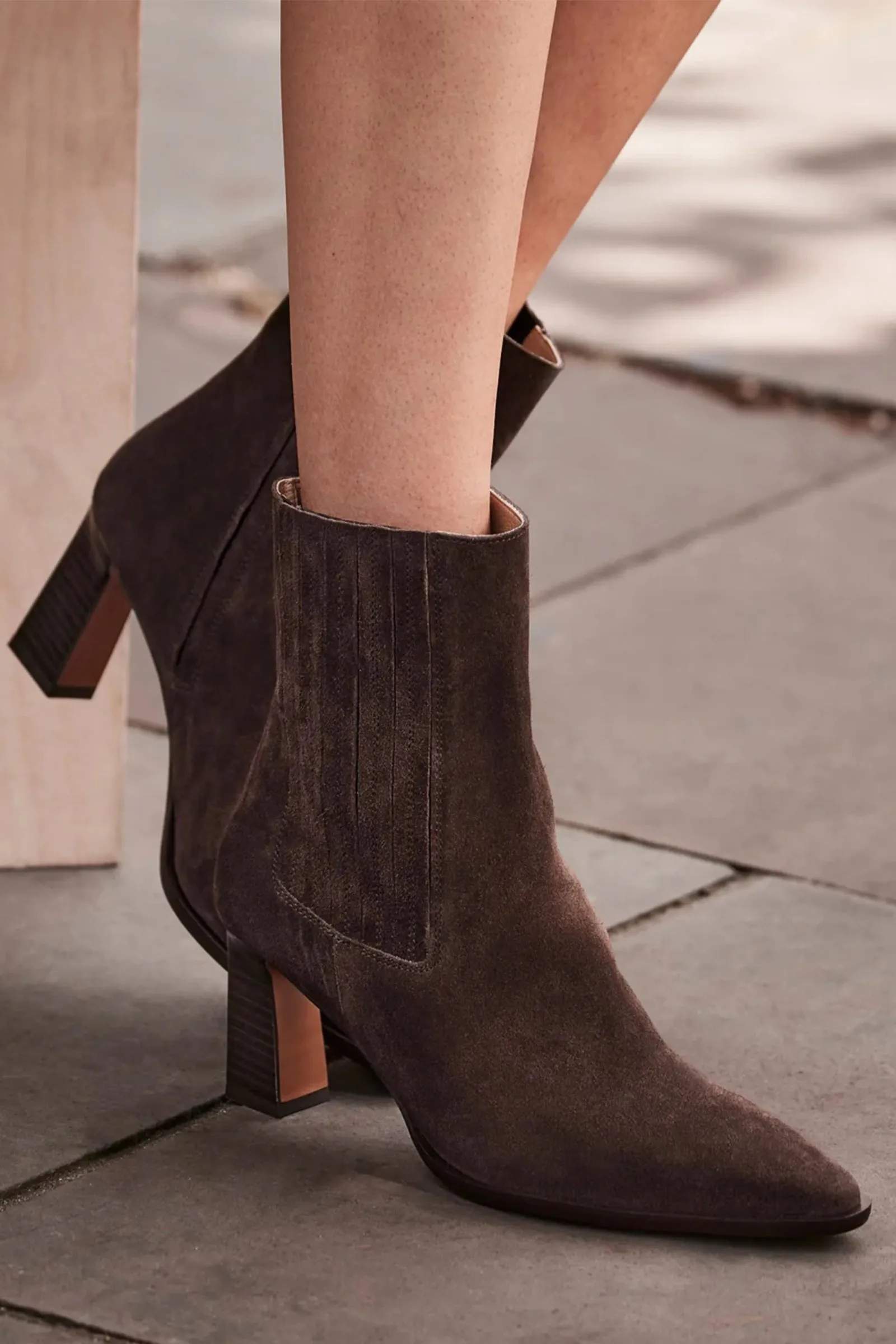 Brown Suede Ankle Boots