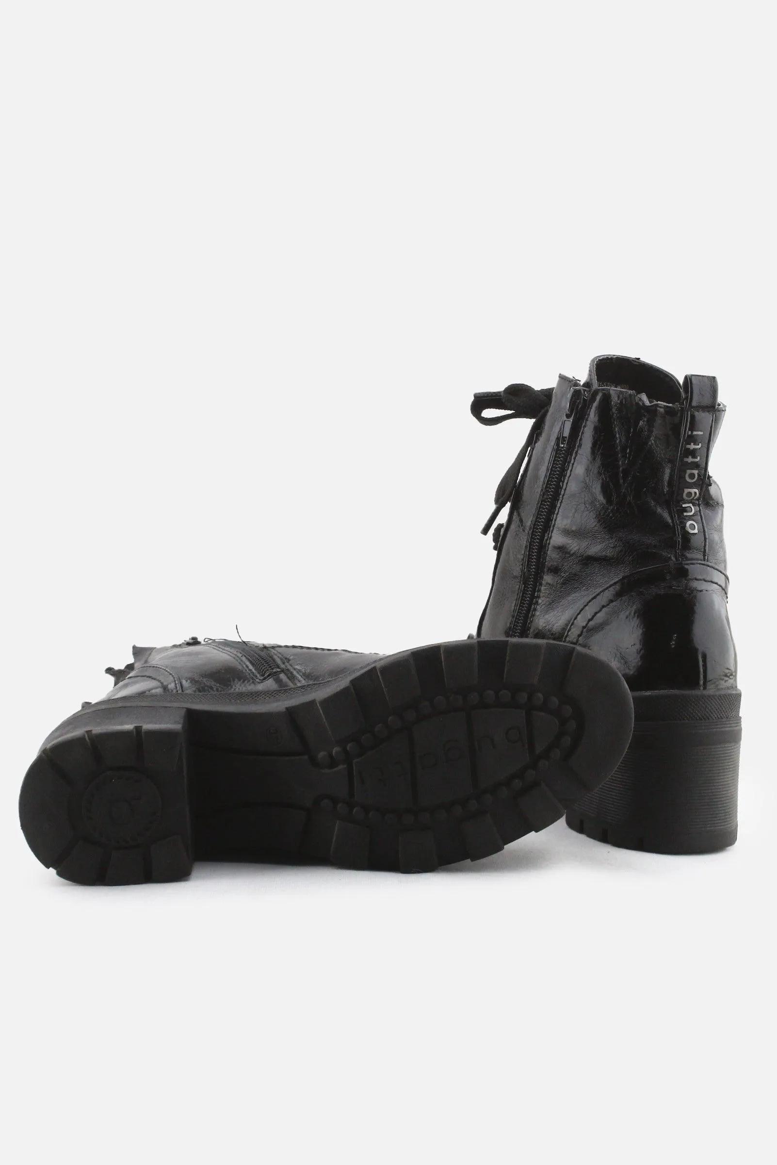 Buggati Zipper Laces Block Ankle Boots | 100% Synthetic Leather