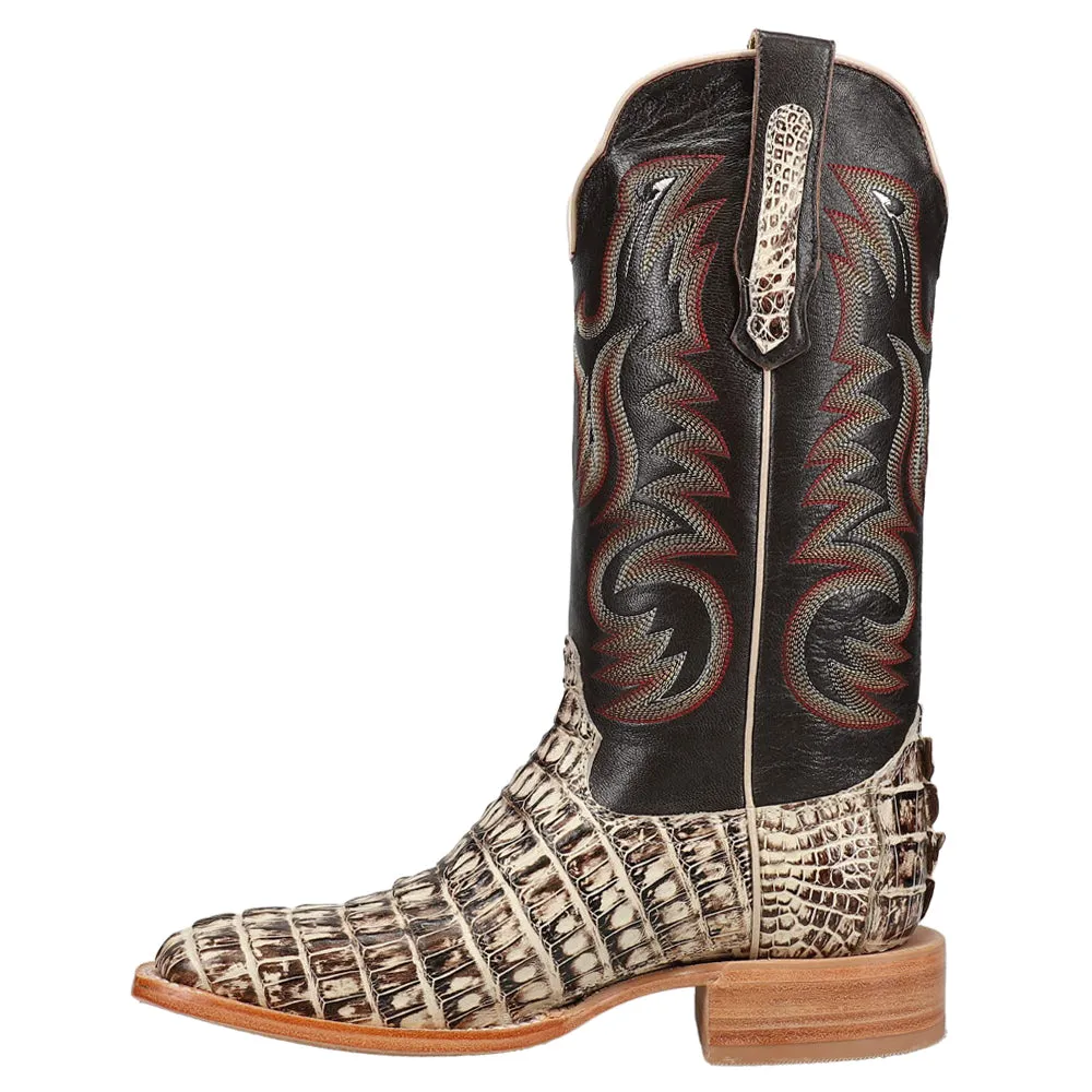 Caiman Tail Square Toe Cowboy Boots