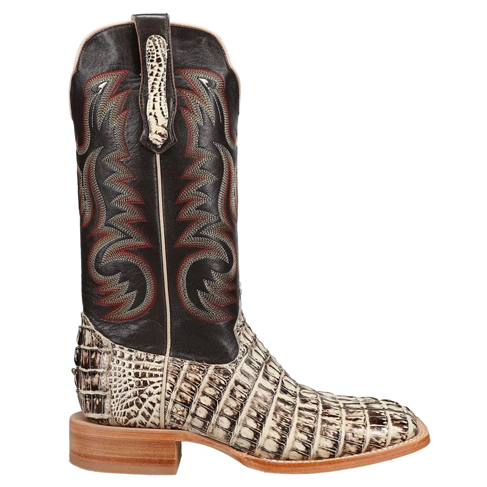 Caiman Tail Square Toe Cowboy Boots