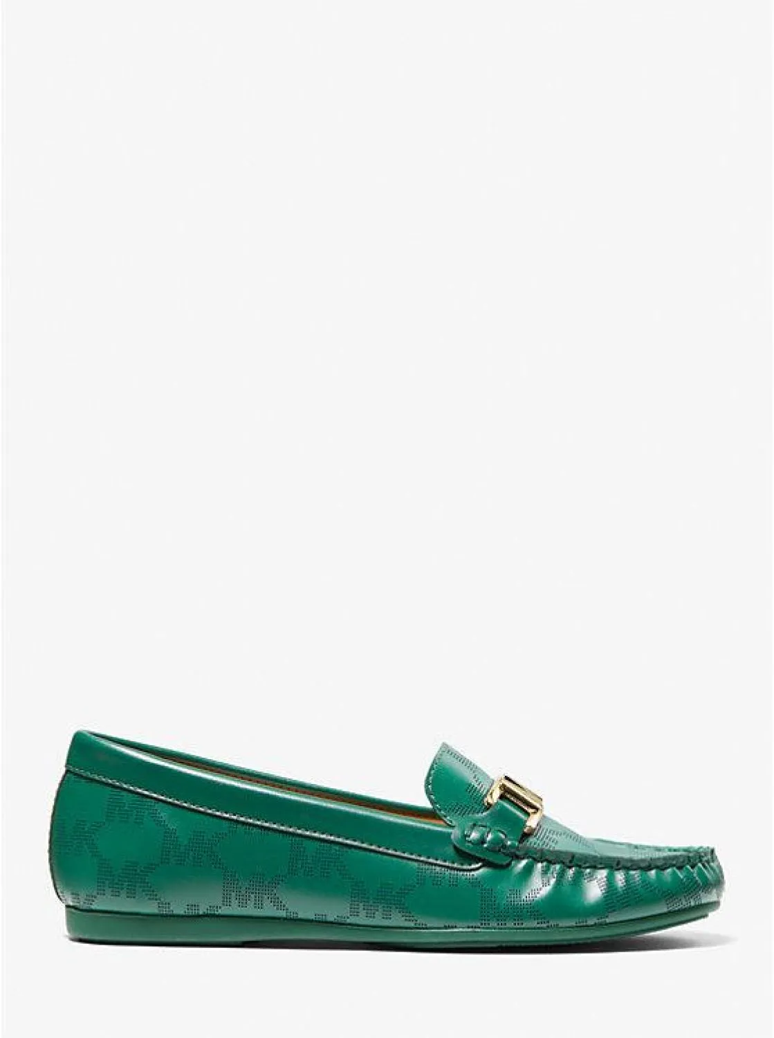 Camila Logo Perforated Faux Leather Moccasin