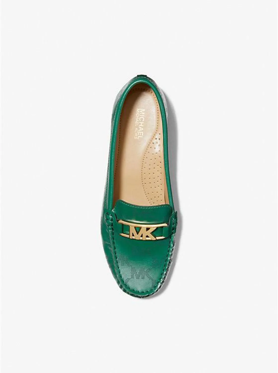 Camila Logo Perforated Faux Leather Moccasin