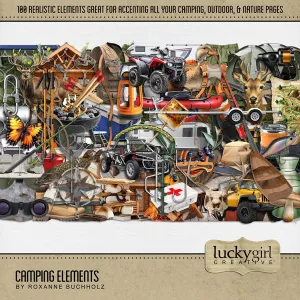 Camping Elements Digital Scrapbook Kit