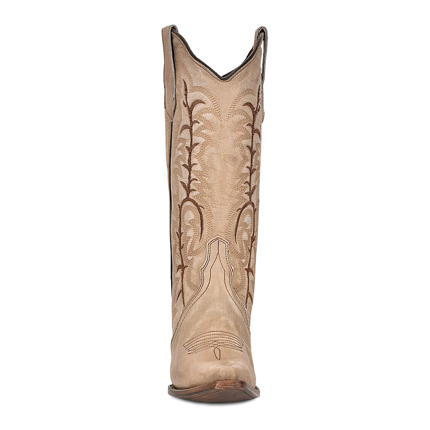 Circle G Womens L5970 Sand Leather Embroidered Western Cowboy Boots