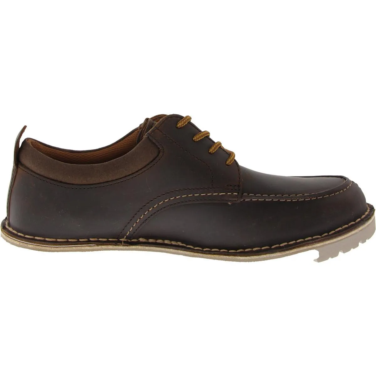 Clarks Mens Eastridge Moc Leather Lace-Up Driving Moccasins