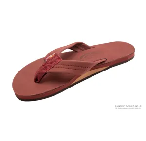 COGNAC - Rainbow Single Layer Arch Support Premier Leather with 1" Strap