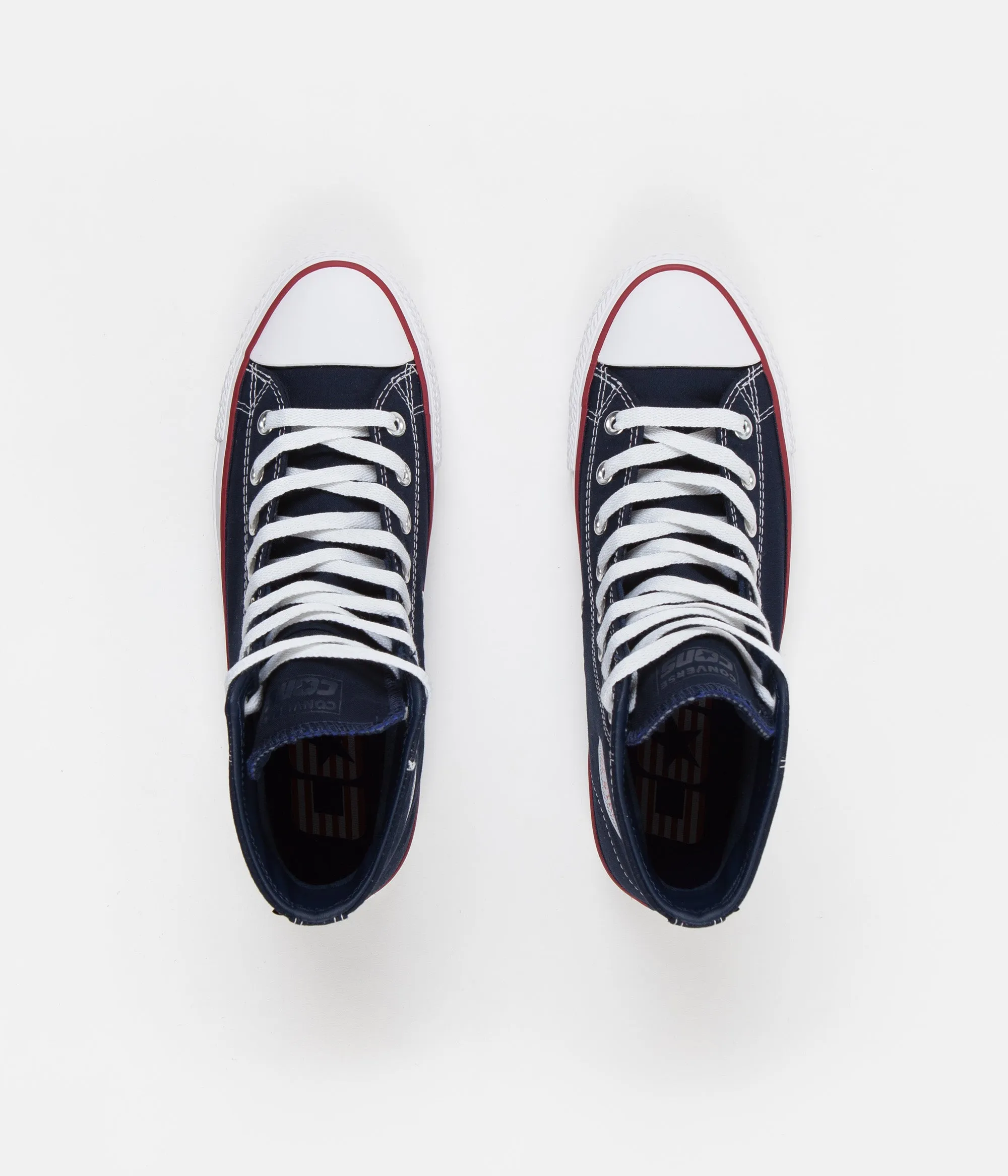 Converse CTAS Pro Hi Archive Print Shoes - Obsidian / White / Enamel Red