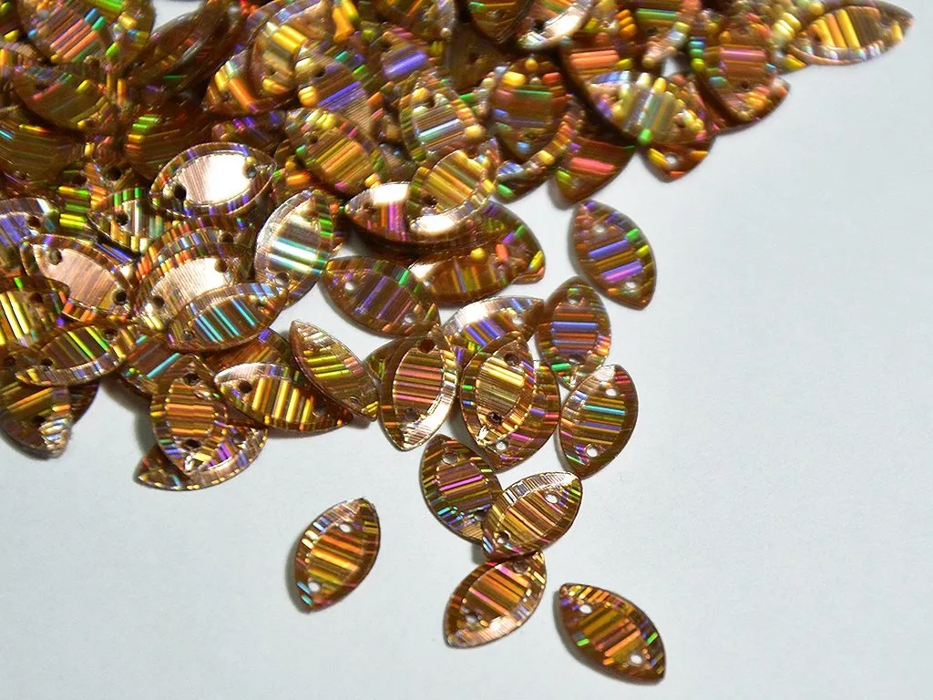 Copper Boat Rainbow Plastic Sequins