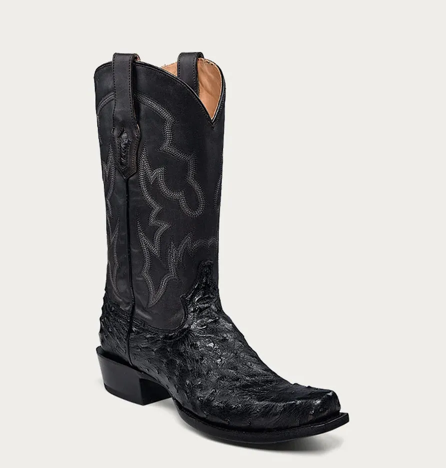 Corral A4549 Men's Black Ostrich SQ Toe Cowboy Boot