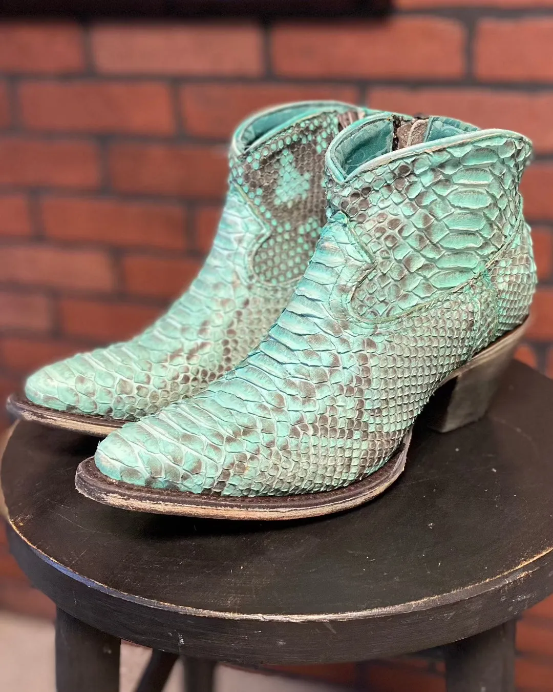 Corral Women's Turquoise Python J Toe Bootie A4323