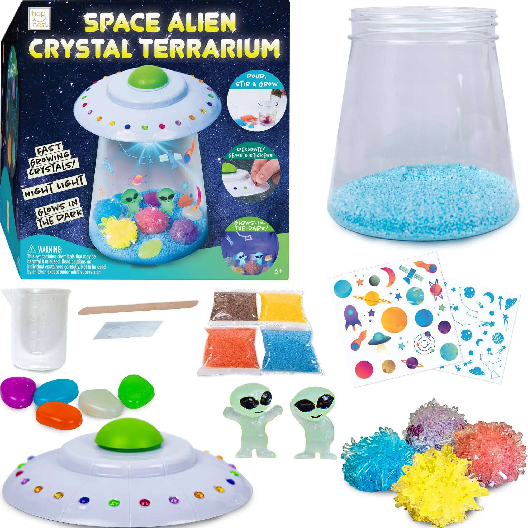 Crystal Growing Terrarium Science Kit - Space Alien