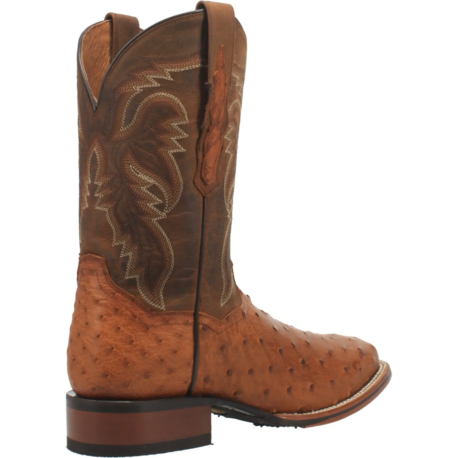 Dan Post Mens Alamosa Cowboy Boots Ostrich Bay Apache