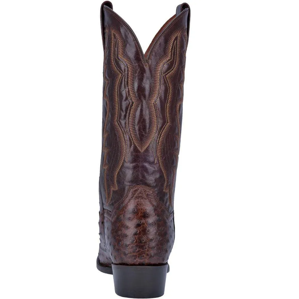 Dan Post Pershing Mens Ostrich Leather Cowboy Boots