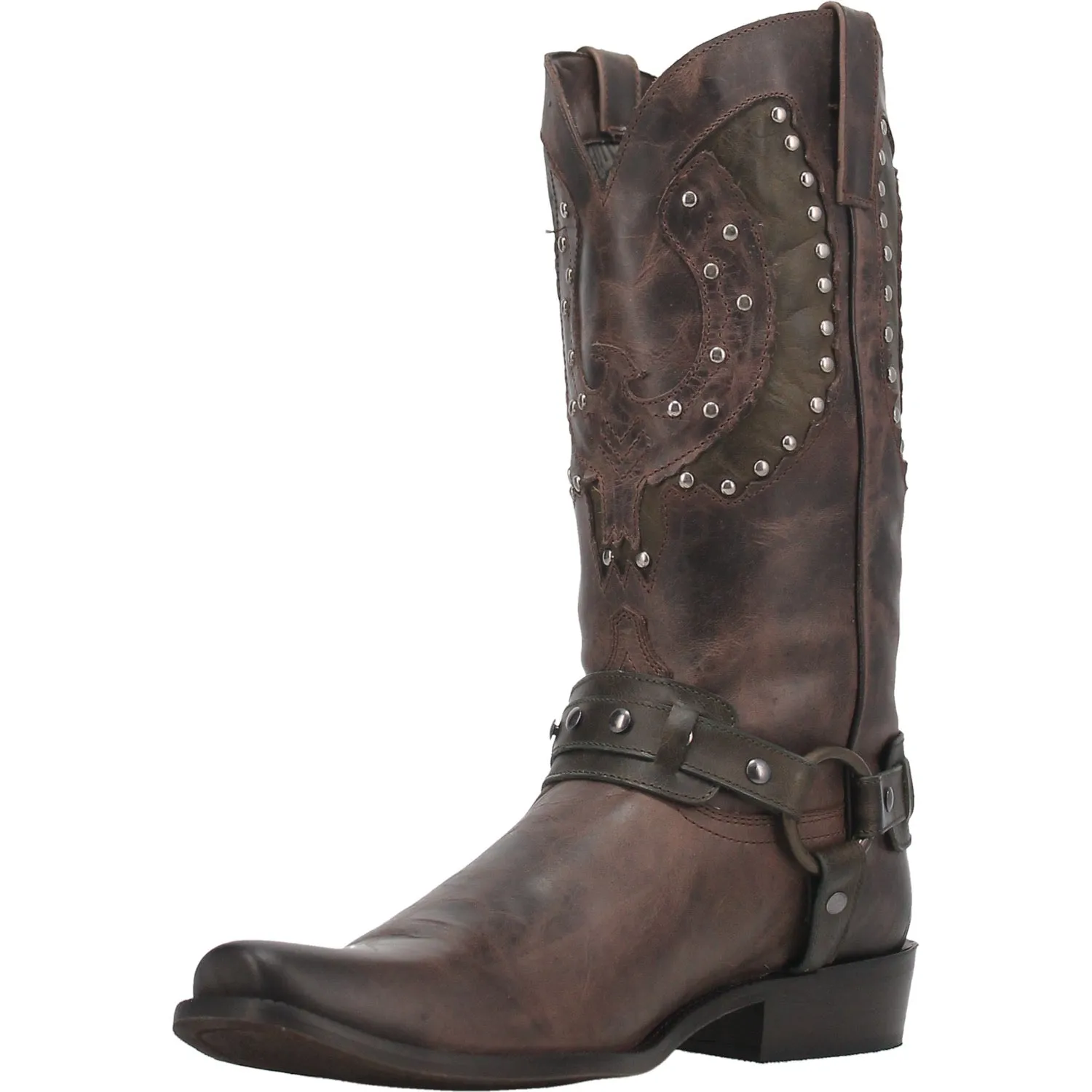 Dingo Mens War Eagle Cowboy Boots Leather Brown