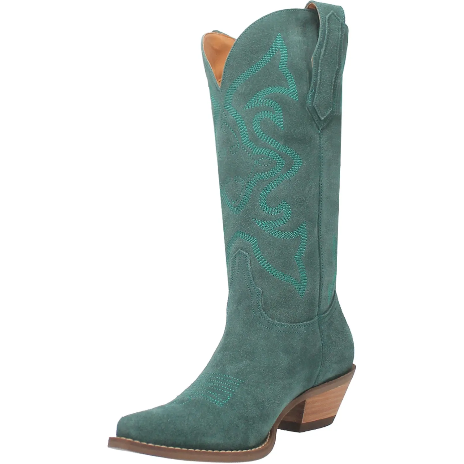 Dingo Womens Out West Cowboy Boots Leather Green